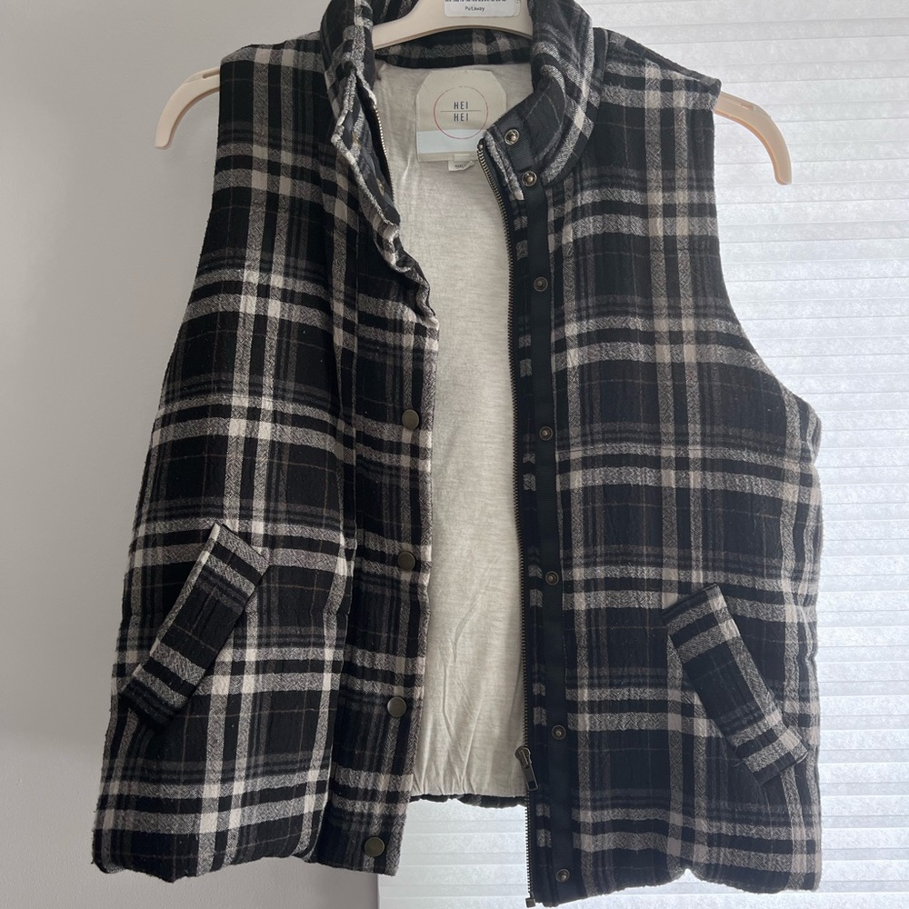 Anthropologie Plaid Vest